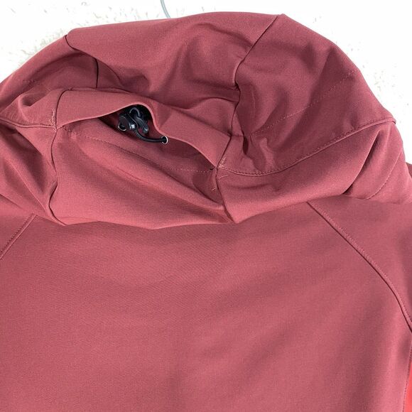 Solaris Jacket Mens Sz Med Red Full Zip Soft Polyester Zip Pockets Hooded Soft - Picture 12 of 12